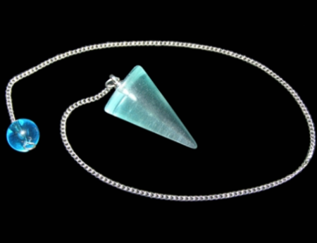 Blue Obsidian Crystal Cone Pendulum