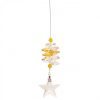 Lead Crystal Star With Yellow Cascade