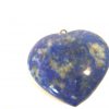 Lapis Lazuli with Calcite Heart Pendant with Silver Chain Link