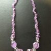 Amethyst and Clear Quartz Necklace 17-18"