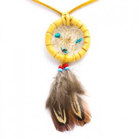 Tan Navajo Dream Catcher Necklace