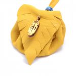 Feather Tan Leather Medicine Bag Handmade by Sylvia Jackson