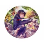 Chimp Clock-Cindy Grundsten Collection