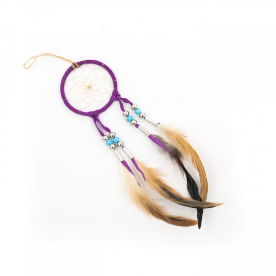 Navajo Purple Dream Catcher -Small 3 Inch