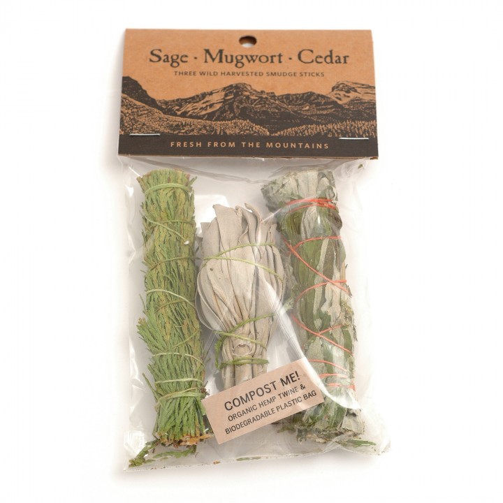 Mini Smudge Sticks (Sage, Mugwort and Cedar)