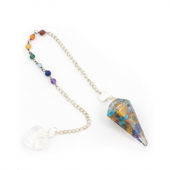 Rainbow - Orgone Pendulum with Chakra Chain