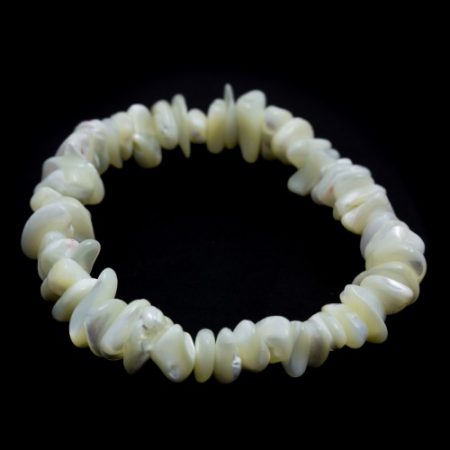 Mother Of Pearl Elasticated Chip Bracelet