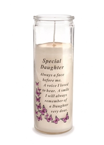 Special Daughter Memorial Candle