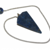 Lapis Lazuli Crystal Faceted Pendulum