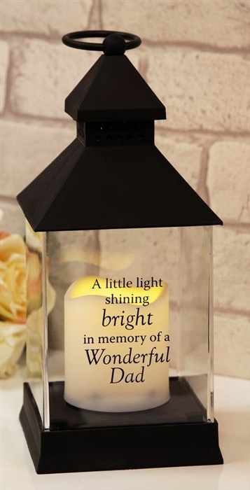 Thoughts Of You Graveside LED Lantern Dad 27cm