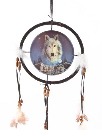 Wolfs Head Dreamcatcher Wisdom