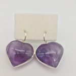 Amethyst Crystal Earings In Sterling Silver 2