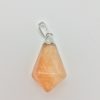 Citrine Crystal Pendant with Sterling Silver Chain Link