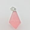 Rose Quartz Pendant with Sterling Silver Chain Link