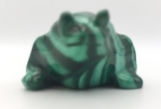 Hand Carved Malachite Frog 56g