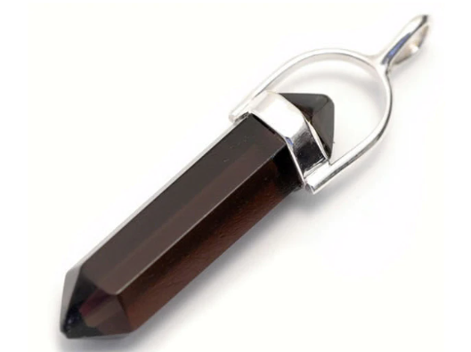 Smoky Quartz DT Point Pendant In Sterling Silver