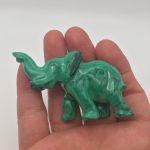 Hand Carved Malachite Elephant 86g