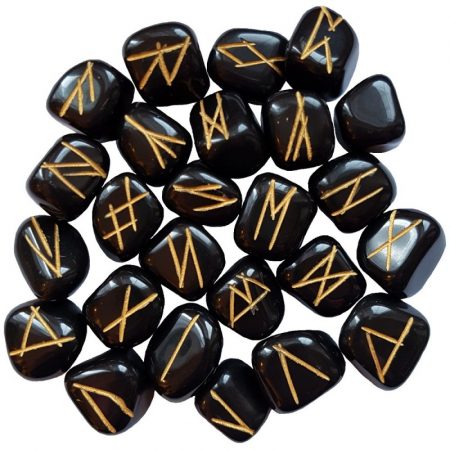 Crystal Rune Stones - Black Jasper