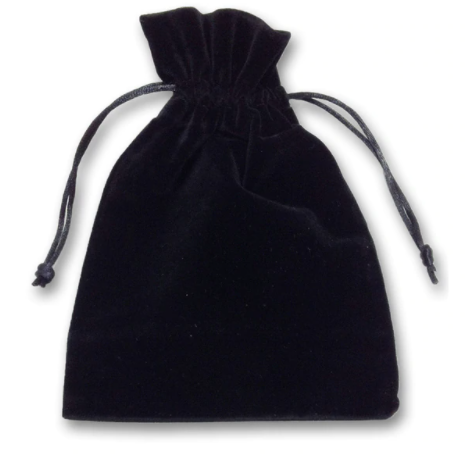 Luxury Drawstring Black Tarot Bag