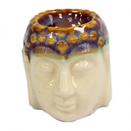 Buddha Head Oil Burner - Ivory & Mint