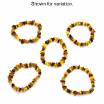 Light Mix Baltic Amber Crystal Chip Bracelet 2