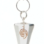 Clear Quartz Faceted Pendulum With Engraved Reiki Symbol 2