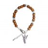 Archangel Gabriel Bracelet With Wood & Moonstone Beads
