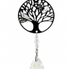 Tree Of Life Butterfly Crystal Decoration - White Drop