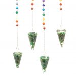 Orgonite Power Chakra Pendulum - Green Aventurine 2