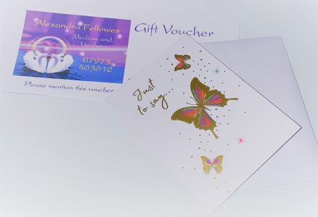 Gift Voucher for 1-1 or Phone/Video Reading with Alexandra Fellowes