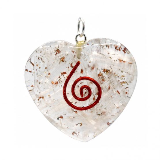 Orgone Selenite Heart Pendant