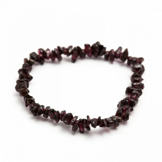 Garnet - Elasticated Chip Bracelet