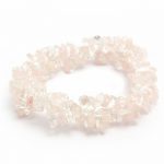 Rose Quartz & Clear Quartz - Chunky Elasticated Bracelet