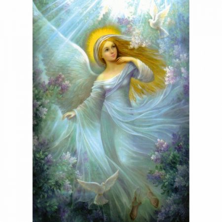 Lilac Angel Greeting Card (All Occasions)