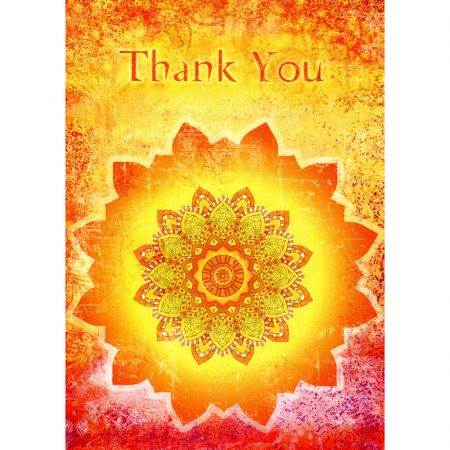 Tangerine Thanks Card (Thank You Message)
