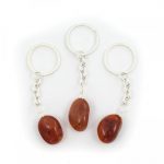 Carnelian Crystal Tumblestone Keyring 2