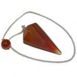 Carnelian Faceted Pendulum